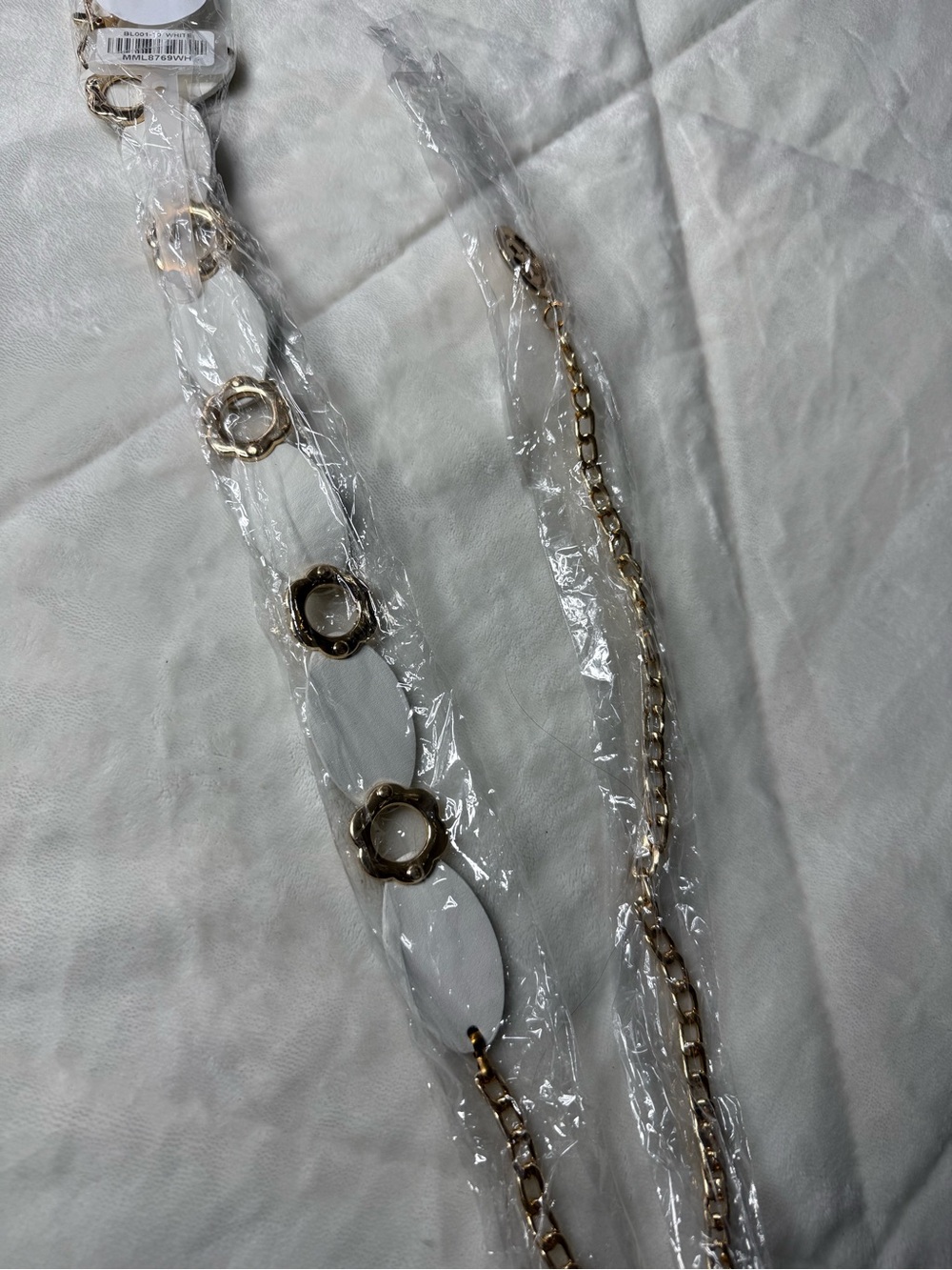 Gold Floral Link Belt
